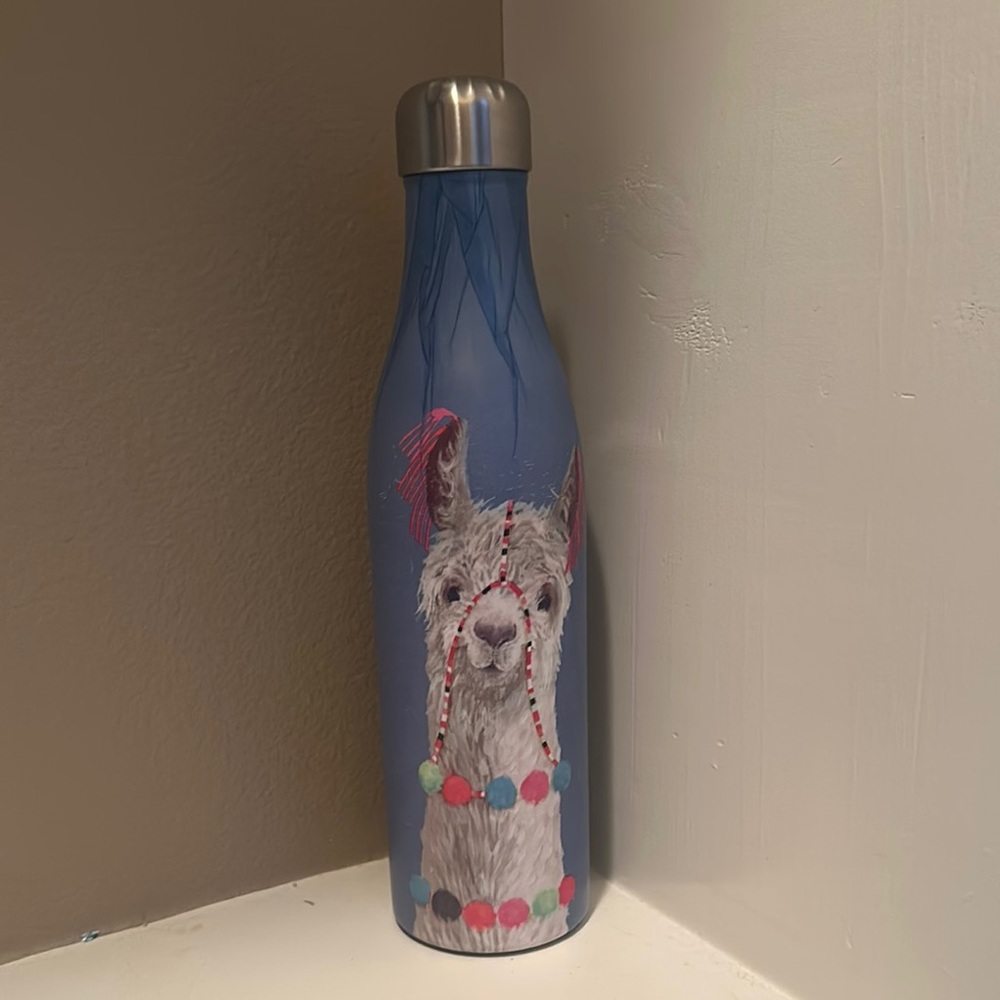Blue Llama Insulated Water Bottle